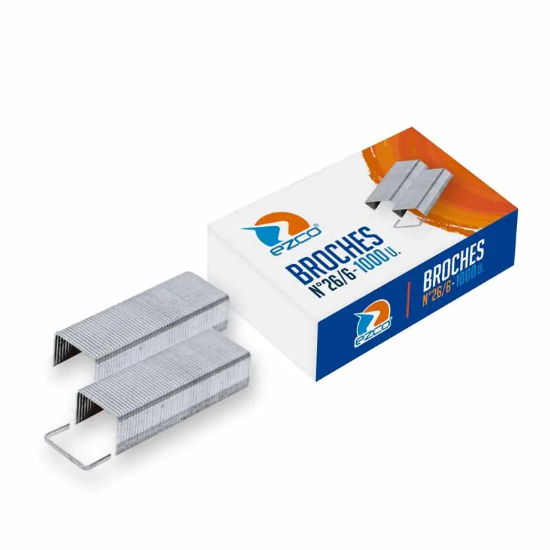 Broches Ezco N°26/6, caja de 1000 unidades