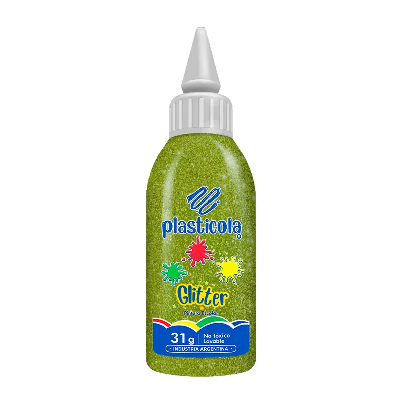 Adhesivo brillo Plasticola oliva, 38g. pack de 12 unidades