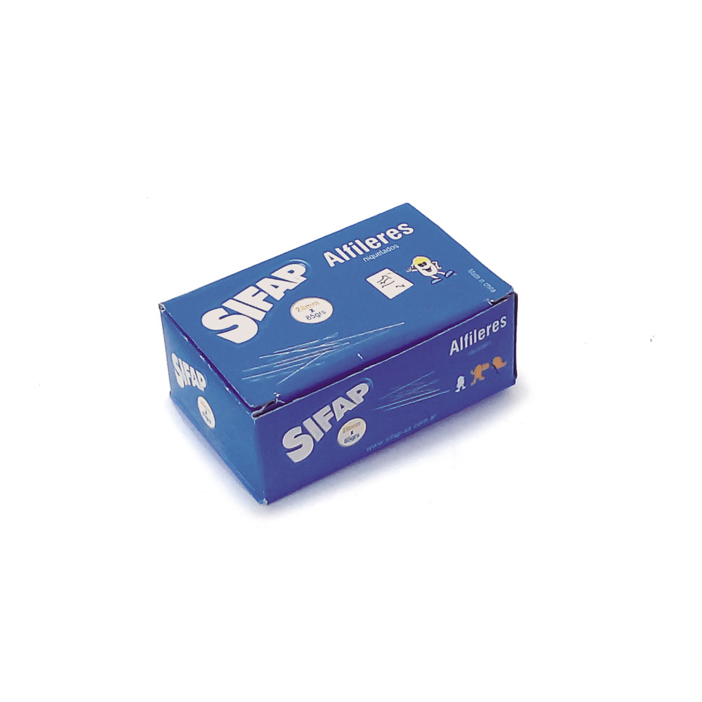 Alfileres Sifap, caja de 85g.
