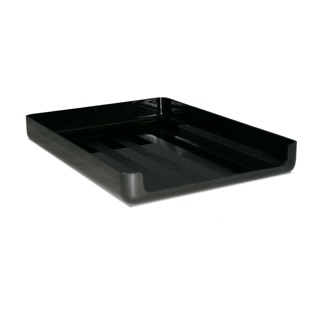 Bandeja de 1 piso apilable Pizzini 280, plástica, negra