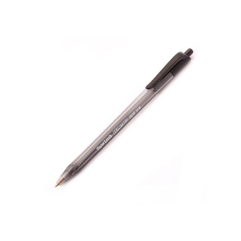 Bolígrafo retráctil Paper Mate Kilométrico 100 RT negro