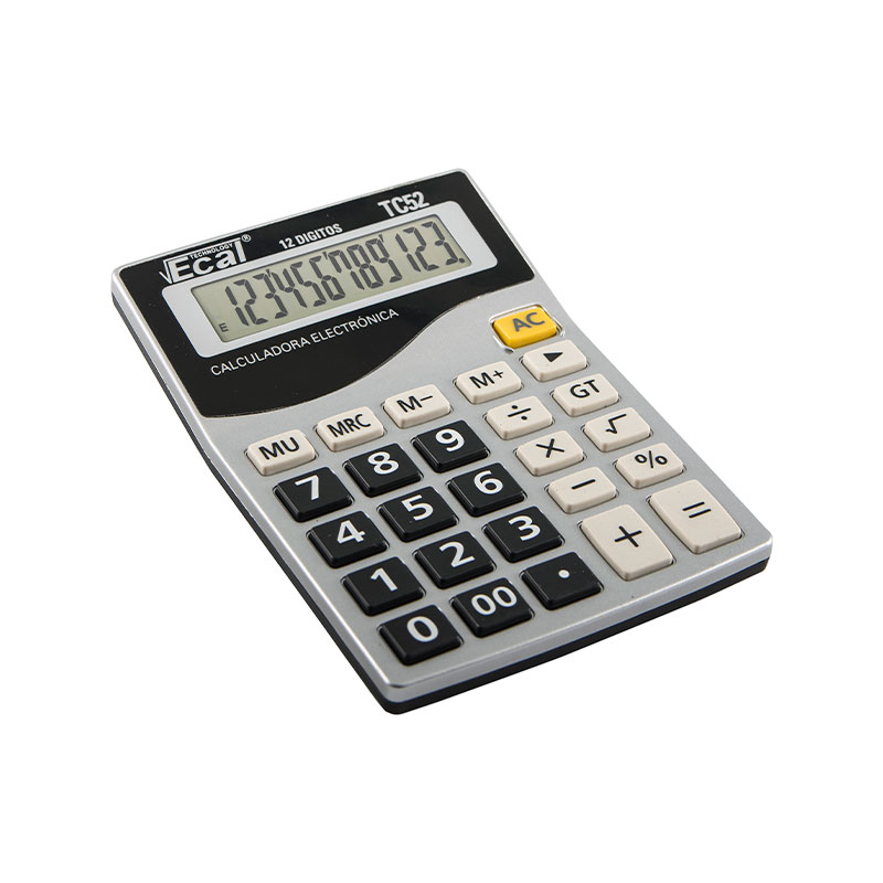 Calculadora Ecal TC-52 Chica Med.108x78x 24mm 12Díg.