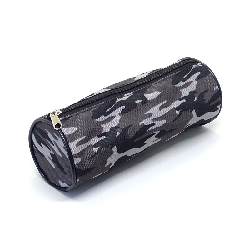 Cartuchera de tela cordura de 1 cierre Camuflada tipo tubo