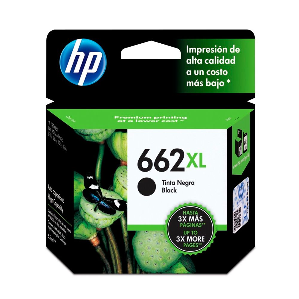 CARTUCHO ORIGINAL HP 662XL CZ105AL Negro