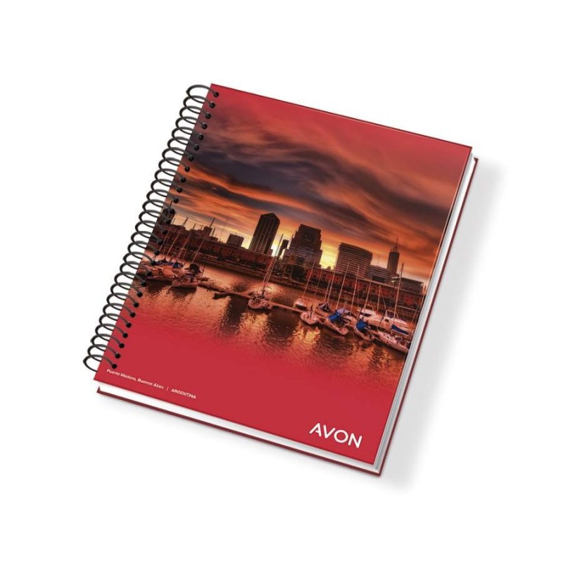 Cuaderno Avon espiralado, 16x21cm. 46 hojas cuadriculadas