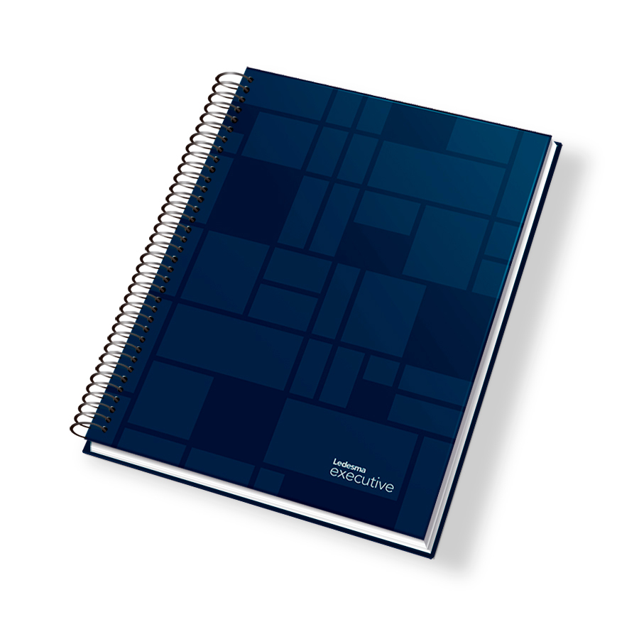 Cuaderno Executive espiralado polipropileno azul, 22x29cm. 84 hojas cuadriculadas