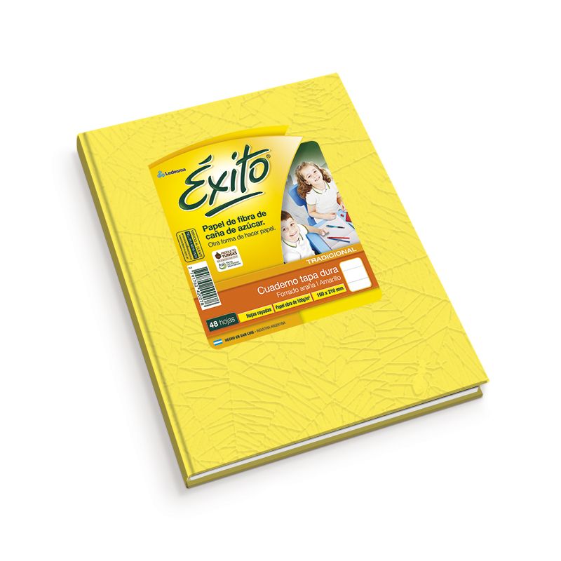 Cuaderno Éxito E1 Universo amarillo, 16x21cm. 48 hojas rayadas