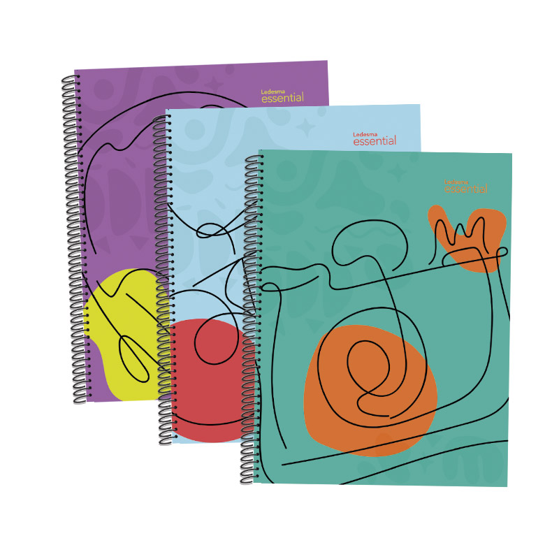 Cuaderno Essential Mix polipropileno, 22x29cm. 84 hojas rayadas