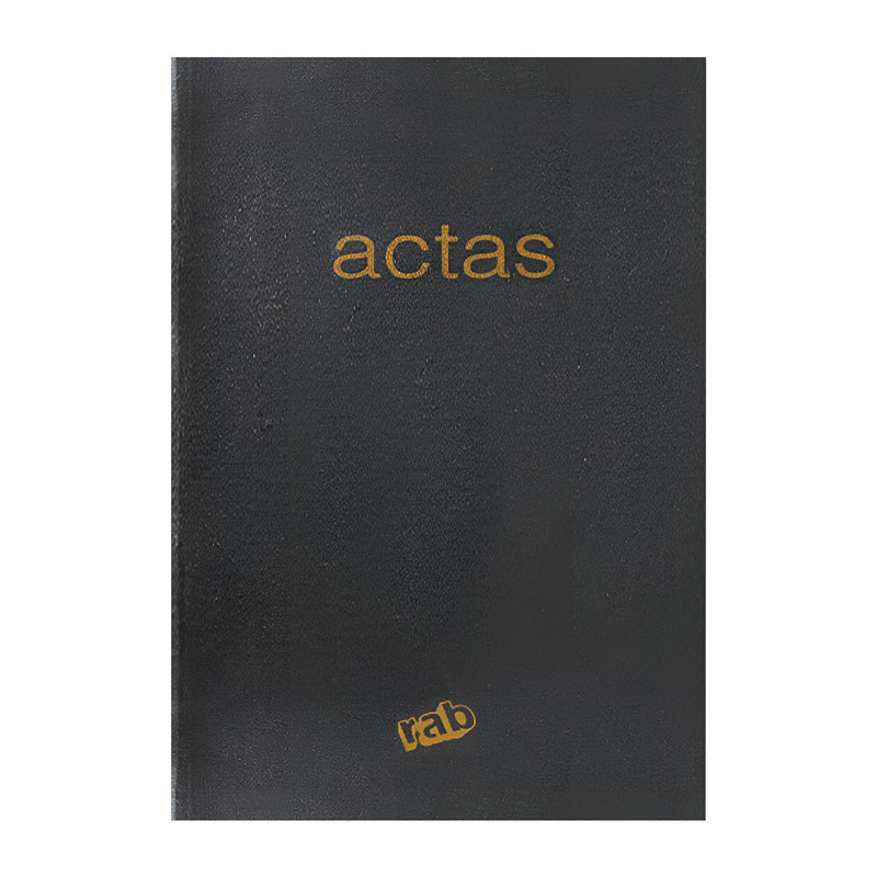 Libro de Actas Corona Rab 4 manos, 22 x 32cm. 400 páginas