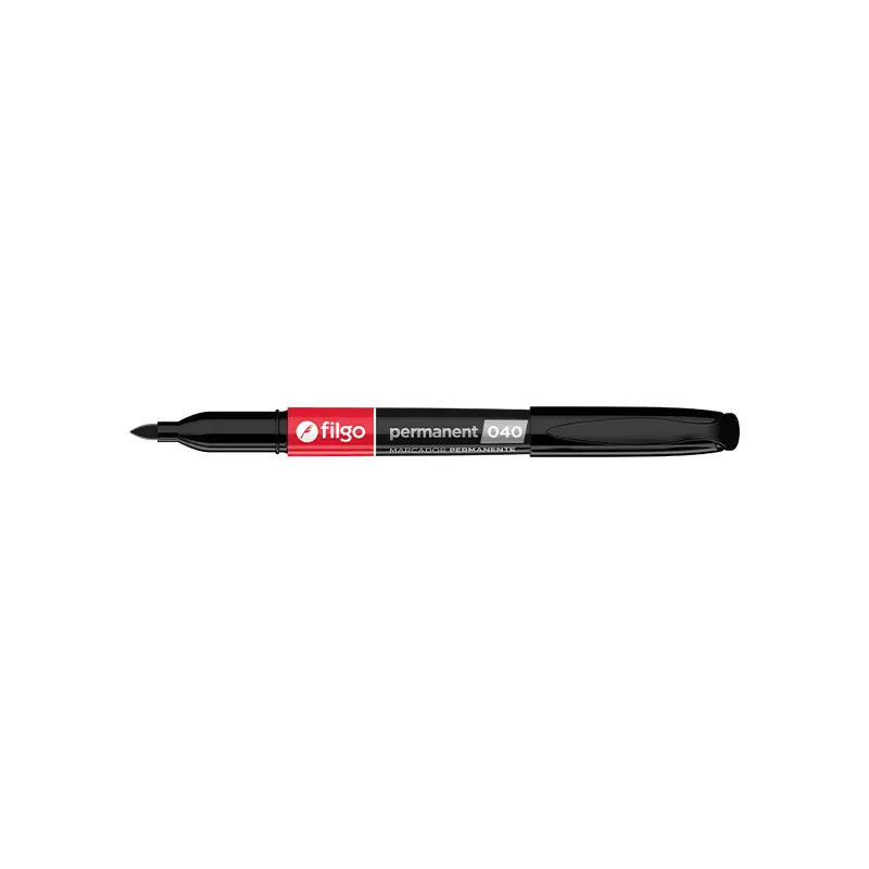 Marcador permanente de punta fina 1.0mm. Filgo 040 negro