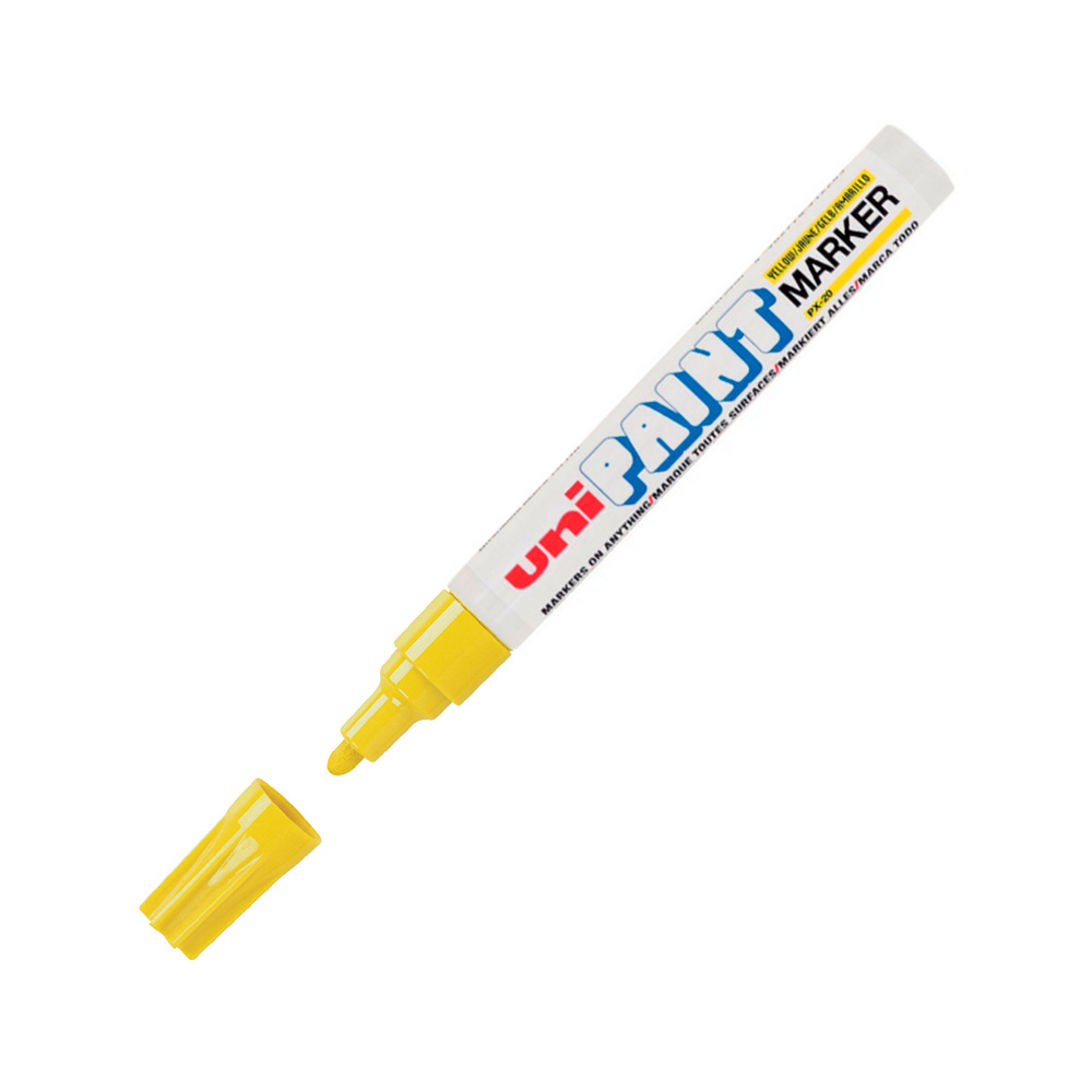 Marcador Uni Paint PX20 amarillo, 12 unidades