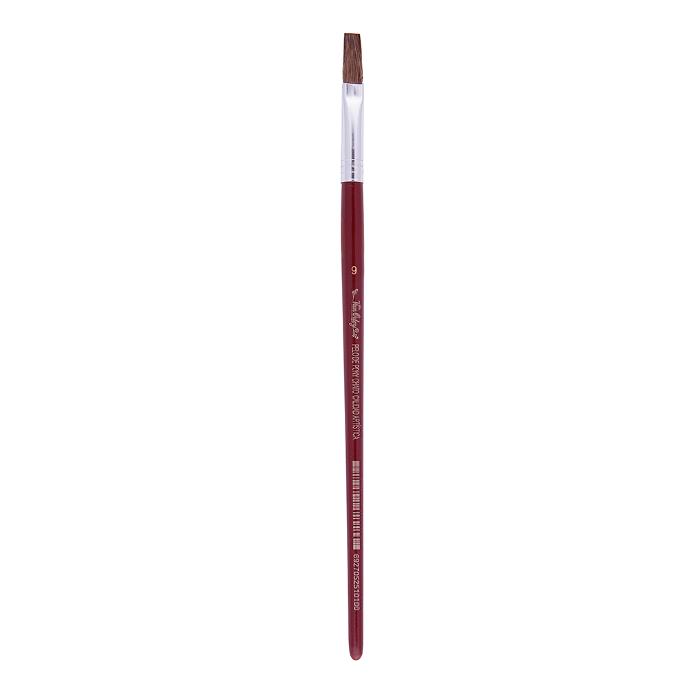 Pincel chato Van Orley N°  9, pack de 12 unidades