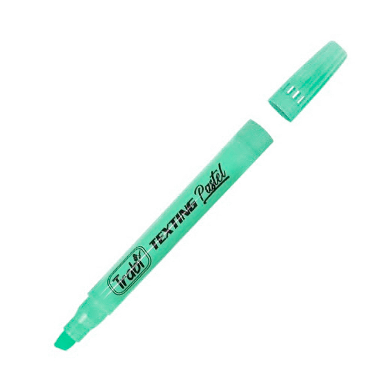 Resaltador Fino Trabi Texting Pastel verde