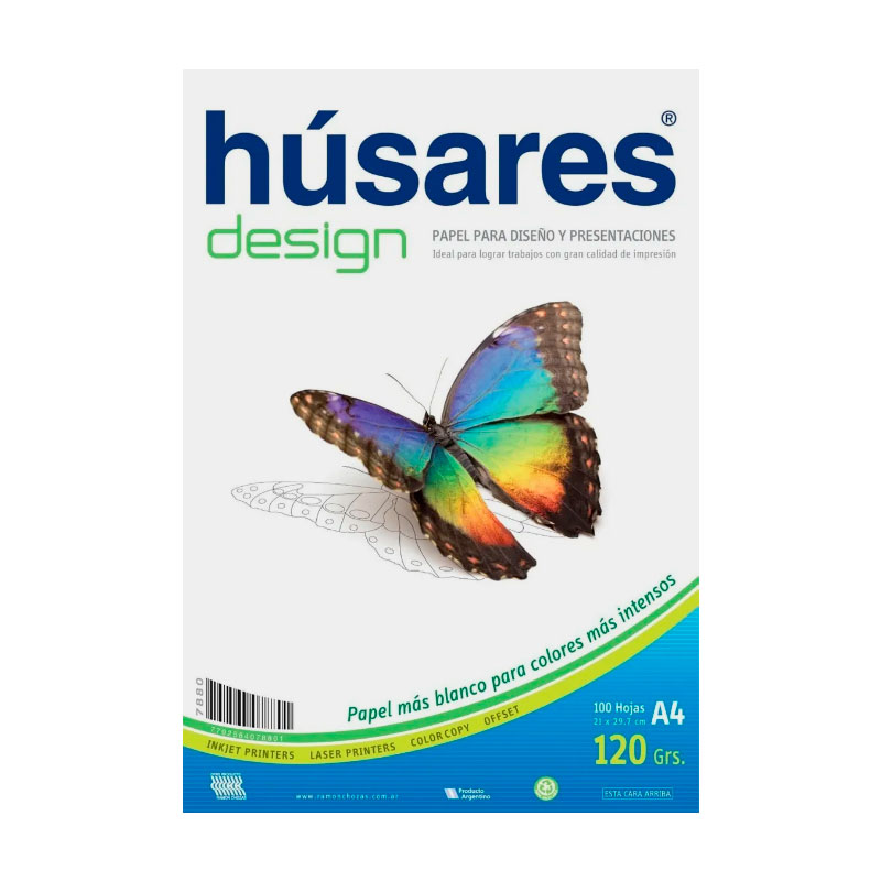 Resma Húsares Design A4 120g. 100 Hs 7880