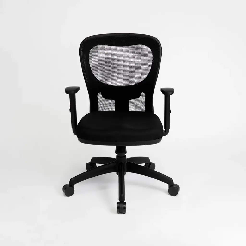 Silla Neumática con brazos Citiz, respaldo alto, negra