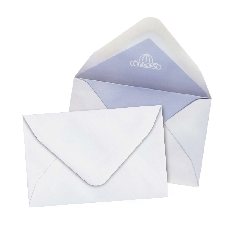 Sobre Tarjeta Congreso, 7 x 12 cm. pack de 250 unidades