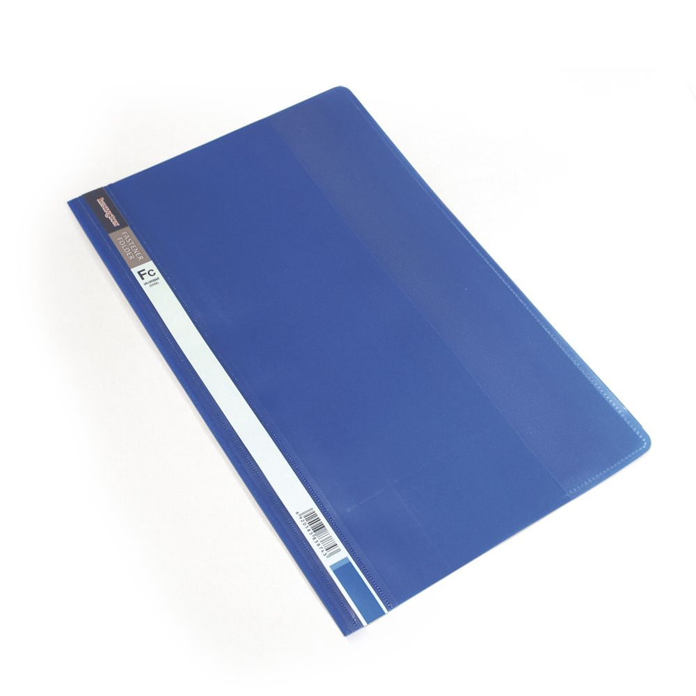 Carpeta Tapa transparente Oficio, azul, pack de 12 unidades