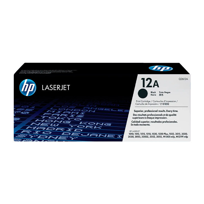 Toner Original HP 12A Q2612A, Negro 