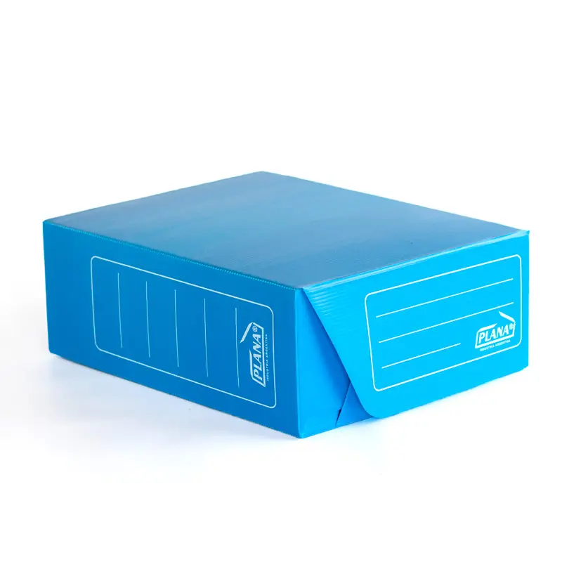Caja Archivo plástica 12 Plana, celeste Oficio , 36 x 25 x 12cm. 400g.