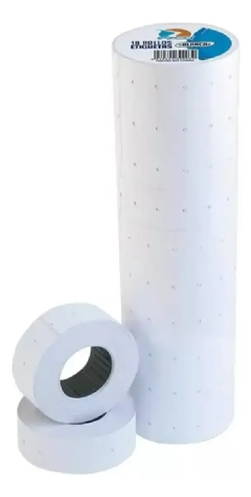Pack x 10 Etiqueta p/etiquetadora blancas, 1000 etiquetas imprimibles