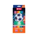 Lápices de colores Filgo Futbol x 12L + 2 grafito + goma y sacapunta
