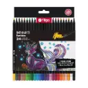 Lápices de colores Filgo Supersoft Black & White, estuche metal de 50 colores