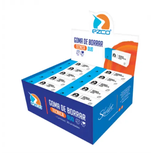 [COMBOEZDUOX30] Pack Combo Goma de borrar Ezco Duo Plástica lápiz/tinta x 30