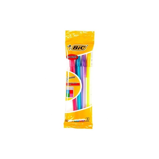 [BICFASHIONX4] Bolígrafo Bic Láser, blister de 4 unidades