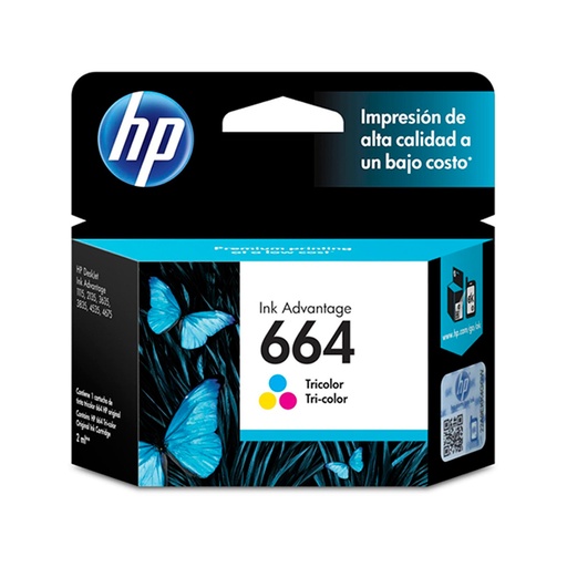 [HPCAR664ALC] CARTUCHO ORIGINAL HP 664 F6V28AL Tricolor