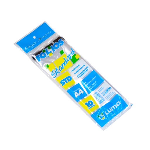[LUMAFOLA410] Folios A4 Liviano Luma pack x 10