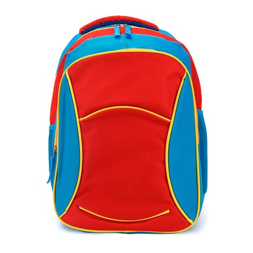 [MOCHRQSCHL17] Mochila escolar RQ School 17" celeste con borde amarillo
