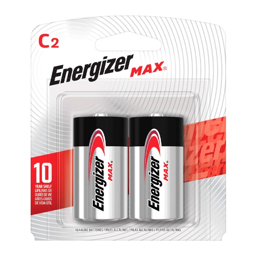 [ENERGIZERCX2] Pilas Energizer C, mediana, blister de 2 unidades