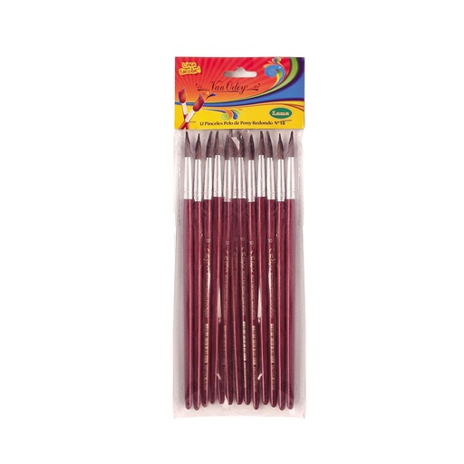 [VANORLR10X12] Pincel redondo Van Orley N° 10, pack de 12 unidades