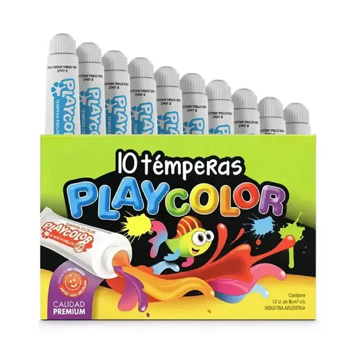 [PLAYTEM10AZM] Témpera Playcolor Azul medio , 8cc. caja de 10 unidades