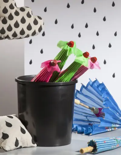 [ROSSICESPLNE] Cesto Papelero Plastico Negro ROSSI
