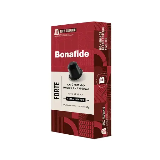 [BONAFCAPFORTENP] Cápsulas de Café Bonafide Forte compatibles con Nespresso, 10 unidades de 5g.