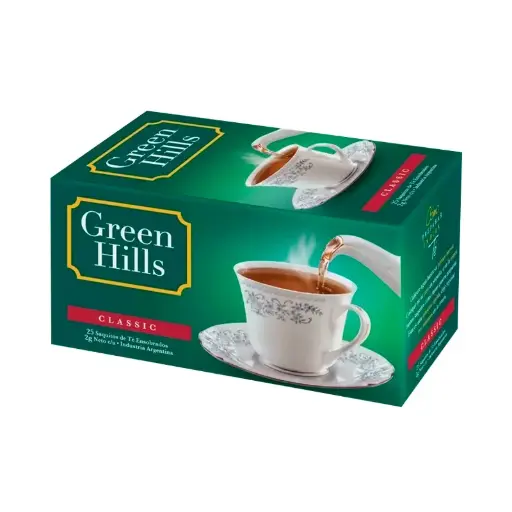 [TEGREEN20SOB] Té Green Hills, caja de 25 saquitos ensobrados 