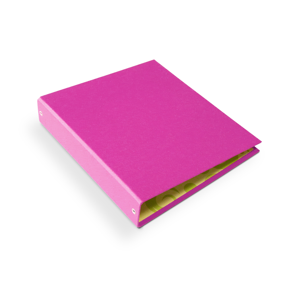Carpeta 3 anillos forrada N°3 fucsia, lomo de 40mm.