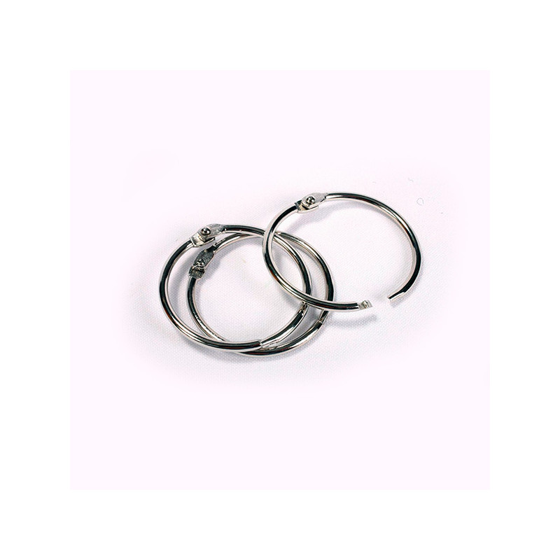 Aros metálicos para carpeta de 50mm. caja de 50 unidades