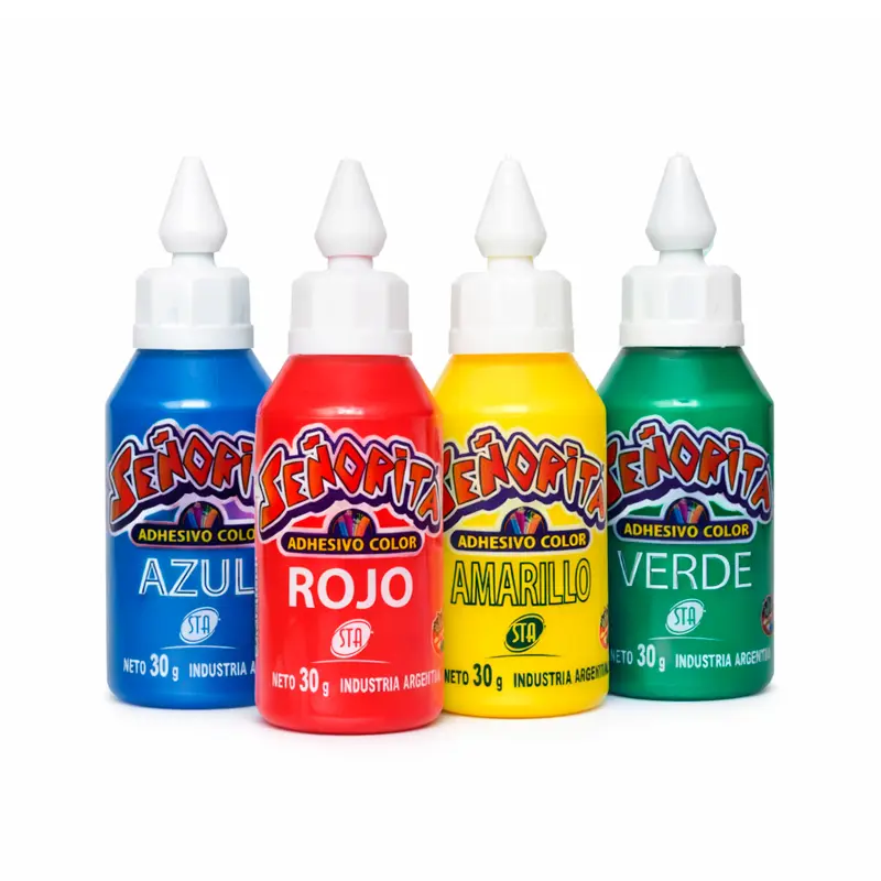 Adhesivo Color Señorita Surtido, 30g. pack de 12 unidades