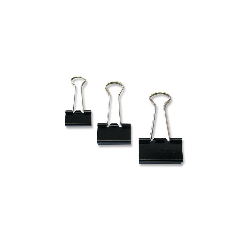 Aprieta papel negro, 25mm. packde 12 unidades