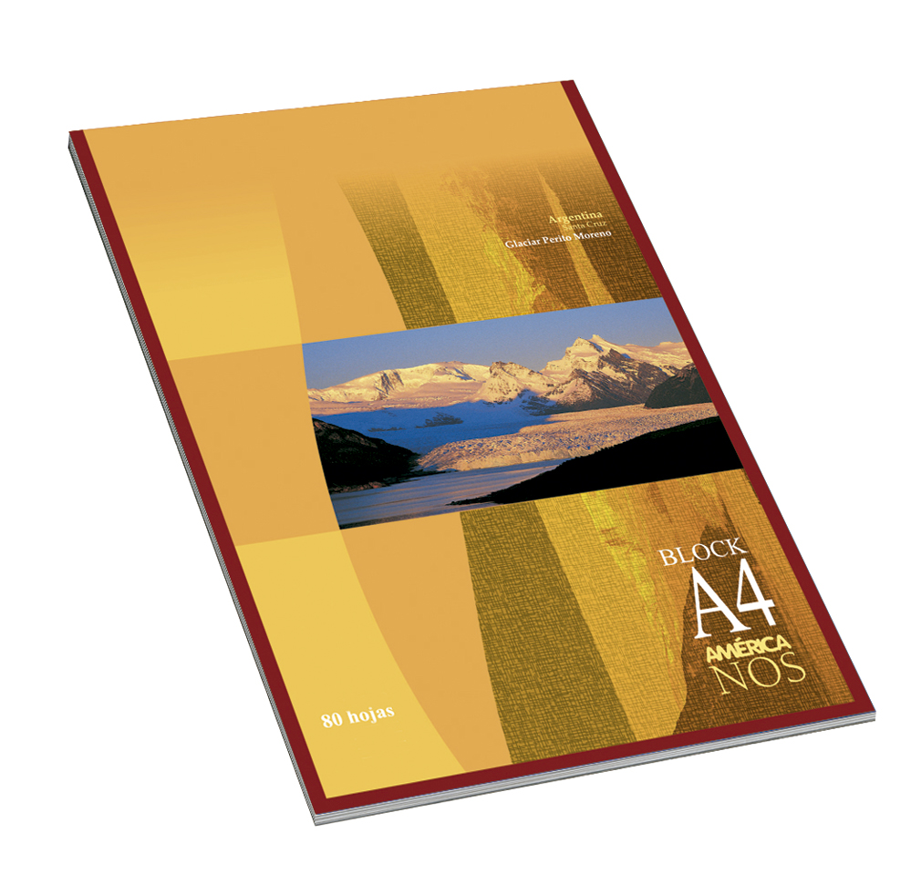 Block América A4, 80 hojas cuadriculadas