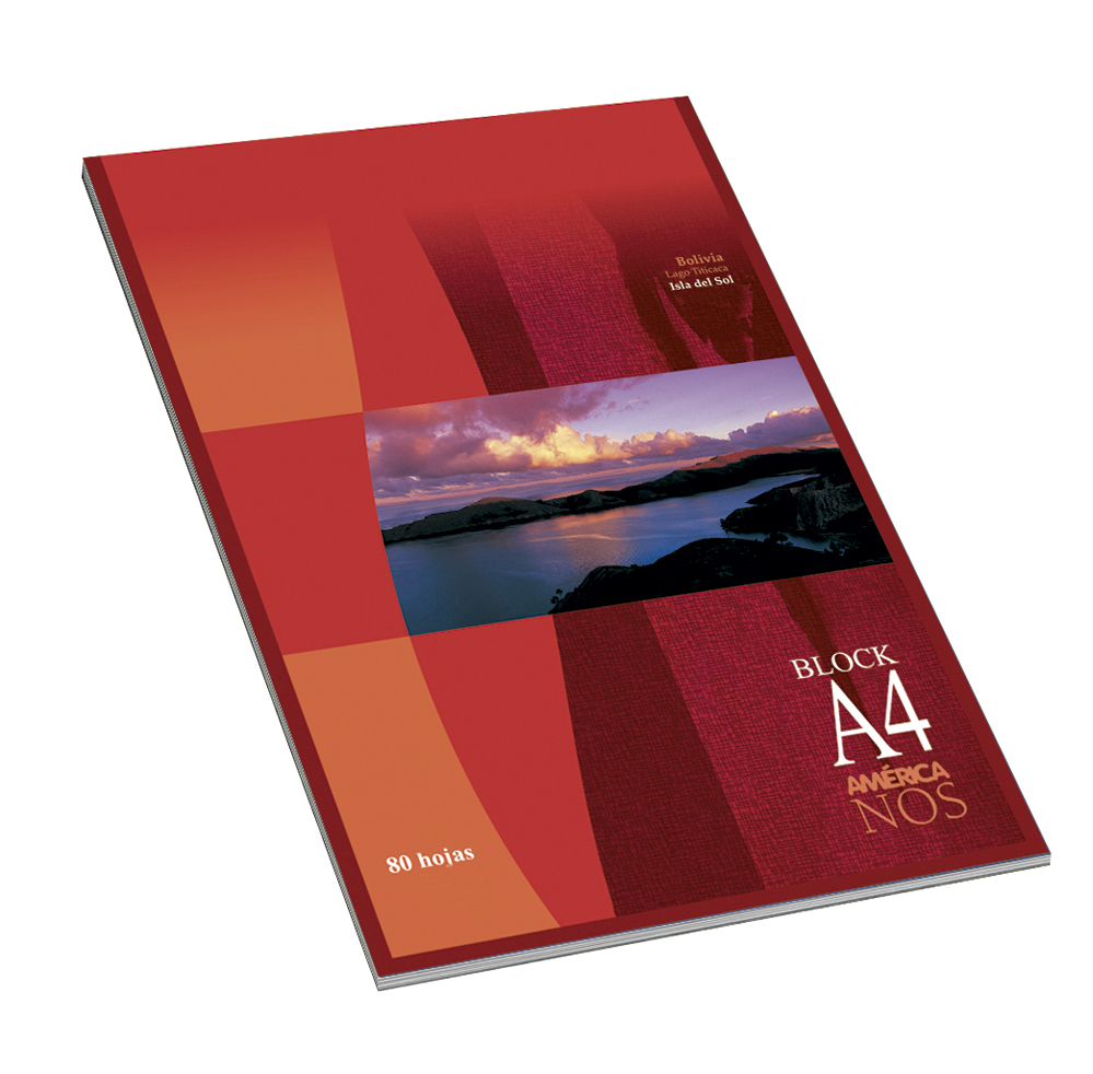 Block América A4, 80 hojas lisas