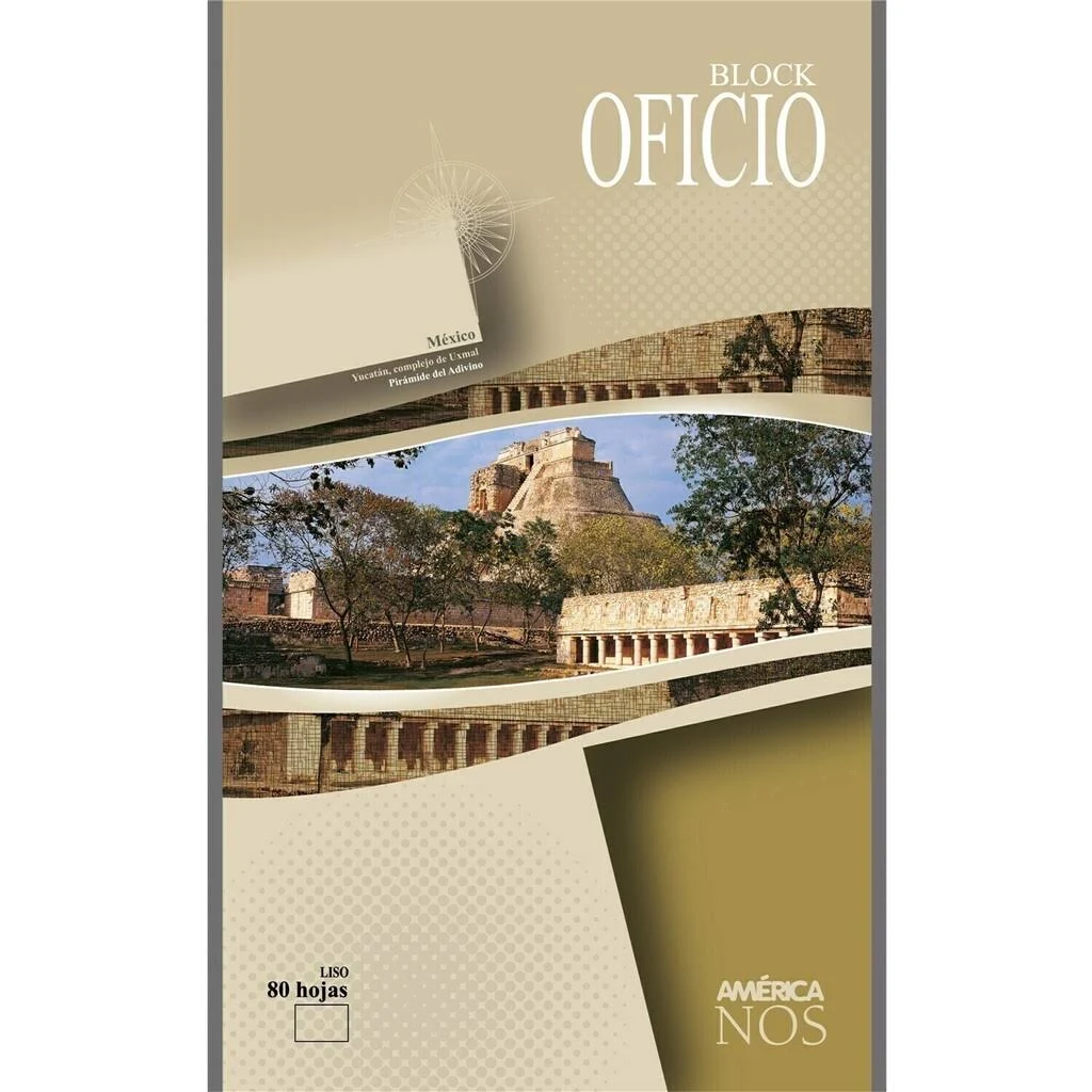 Block Oficio Emblocado América, 80 hojas lisas