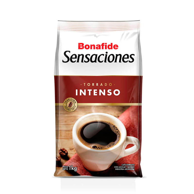Café torrado Sensacion intenso Bonafide, pack de 1kg.