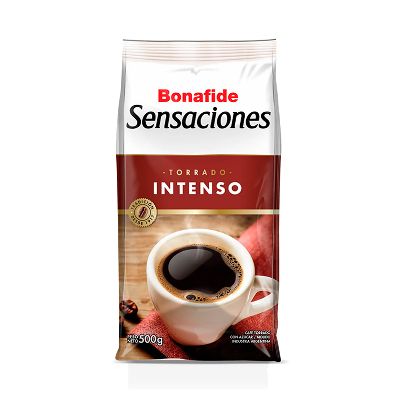 Café torrado Sensacion intenso Bonafide, pack de 500g.