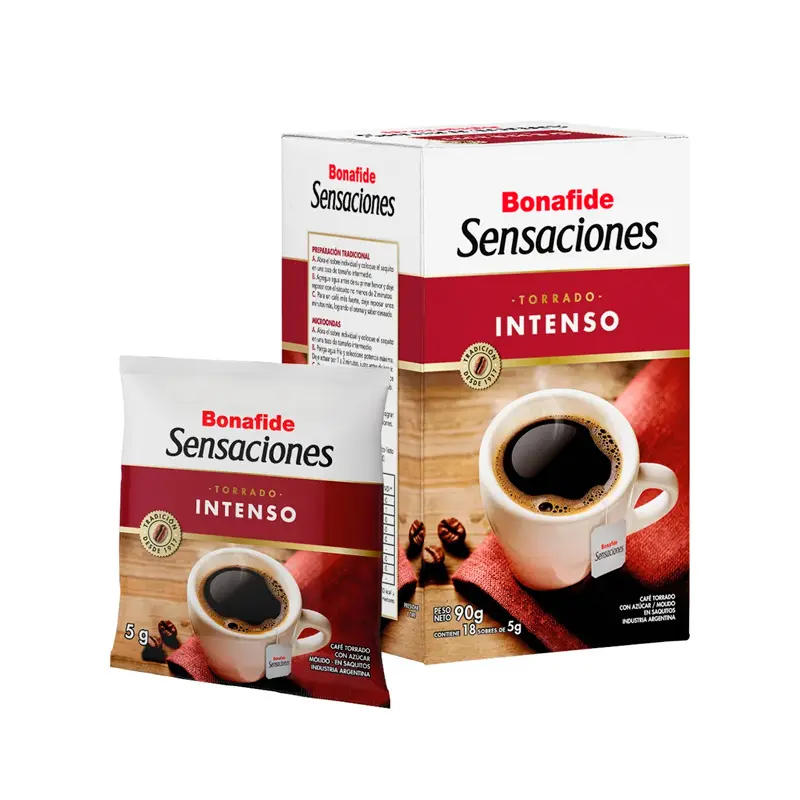 Café en saquitos Bonafide Intenso, caja de 18 unidades