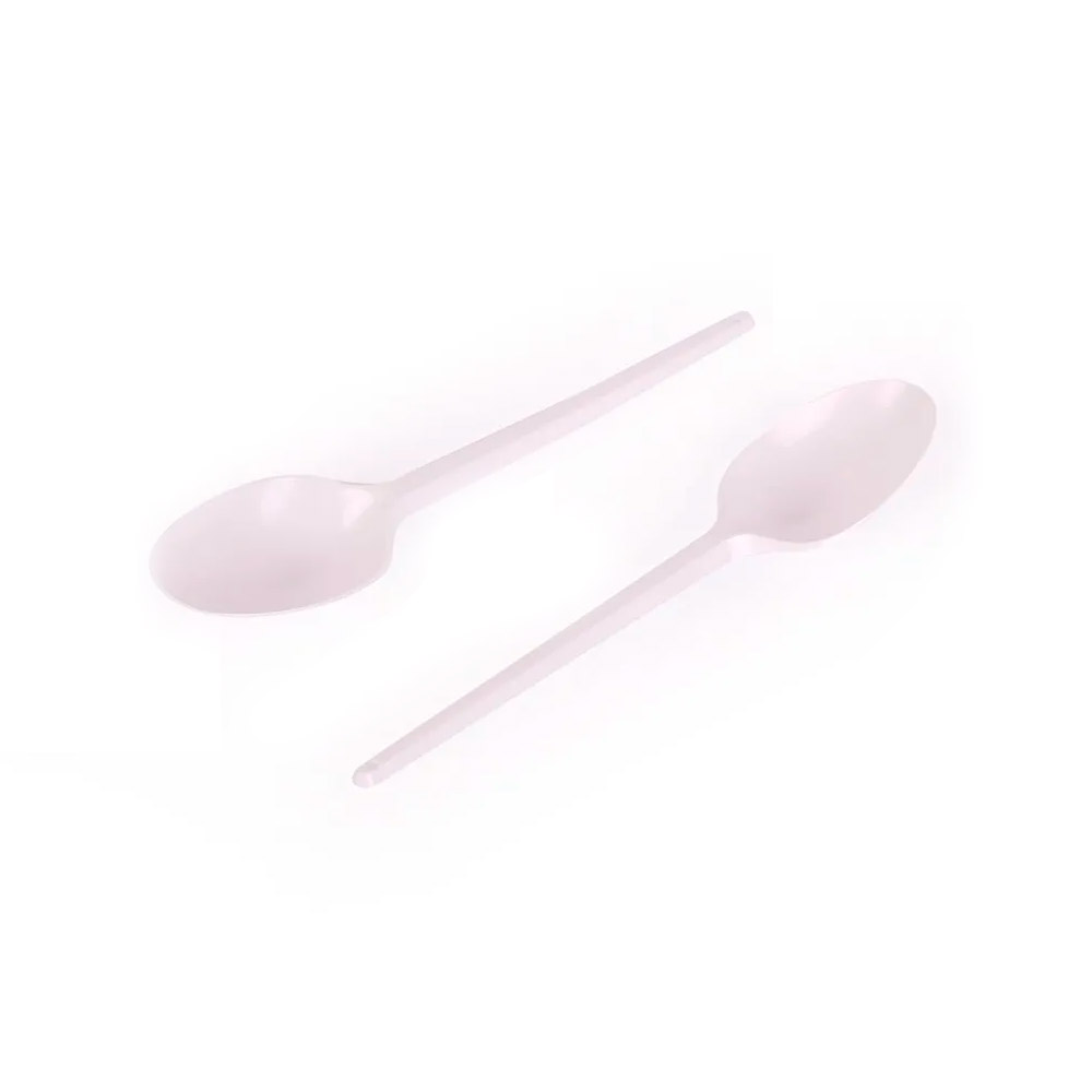 Cuchara plástica para postre, blanca, 1000 unidades