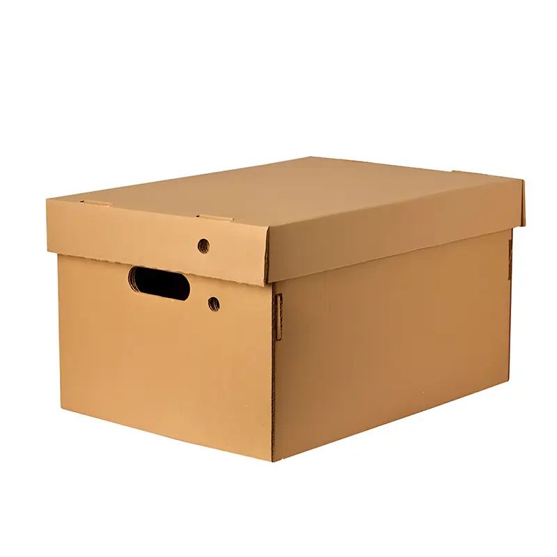 Caja Multiuso Kraft semi armada con tapa 42x32x25cm. M&D