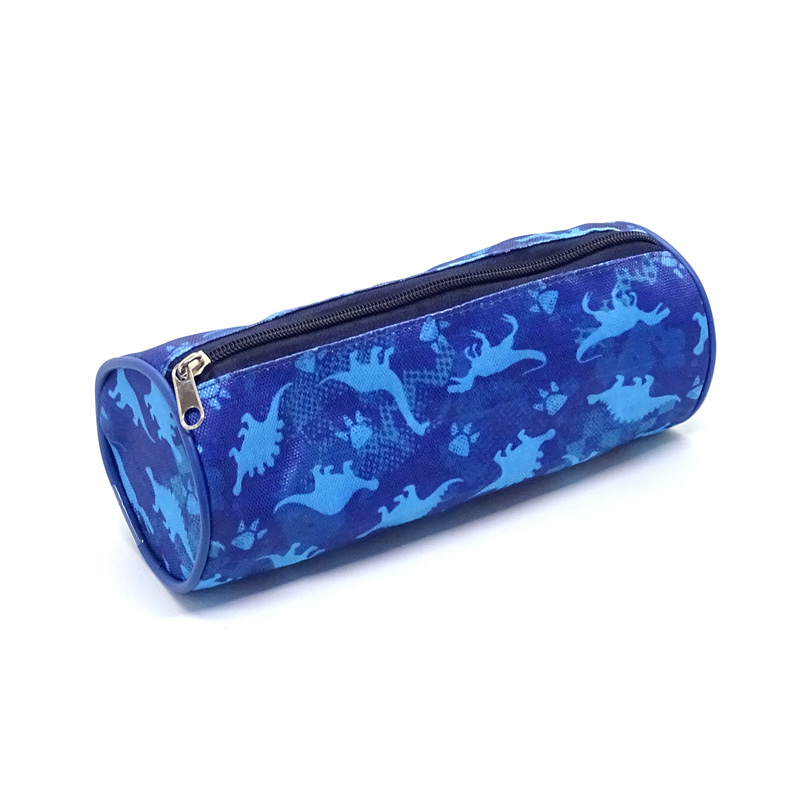 Cartuchera de tela cordura de 1 cierre Dinosaurio tipo tubo